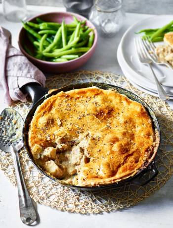 Greek chicken frying pan pie