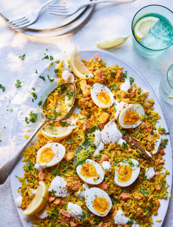 Storecupboard salmon kedgeree