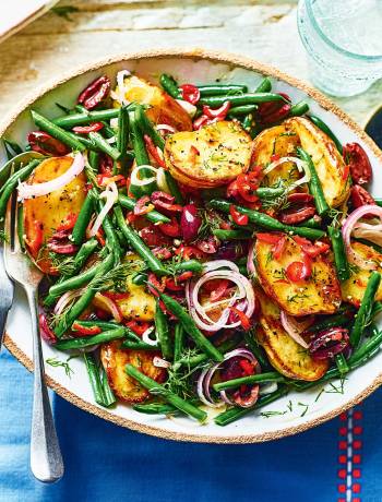 Crispy potato and green bean salad