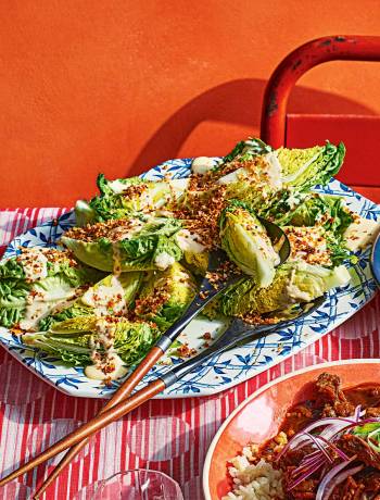 Sesame caesar salad with gochujang
