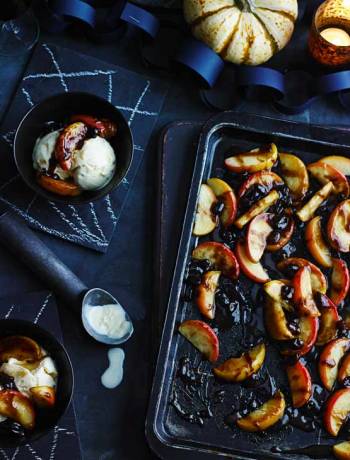 Toffee apples with Calvados