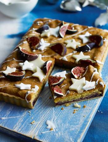 Fig and cherry Bakewell tart