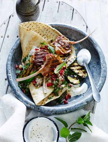 Moroccan lamb salad with jewelled couscous