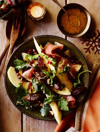 Date and melon salad with Parma ham