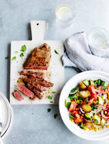 Peri peri steak and roasted new potato salad