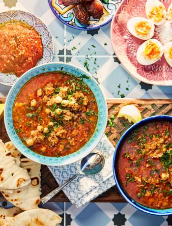 Harira soup with chicken