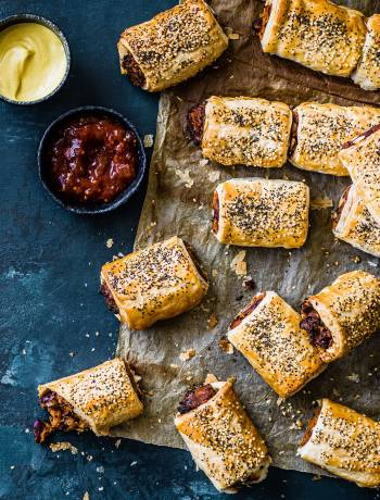 Vegan 'sausage' rolls