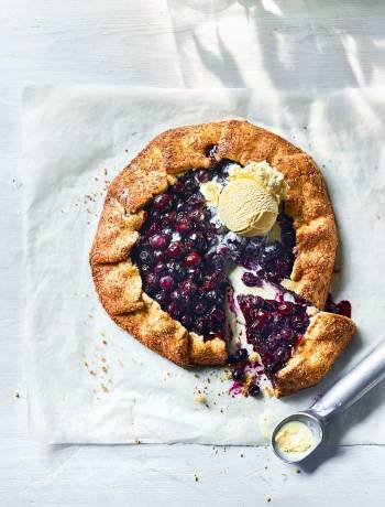 Blueberry and hazelnut galette