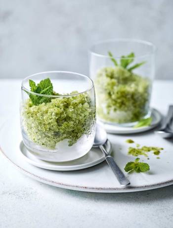 Cucumber & mint granita