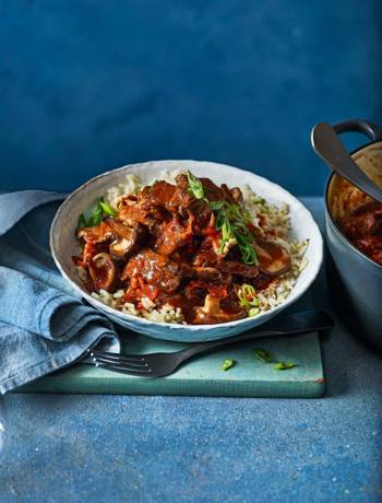 Kimchi and ginger beef stew