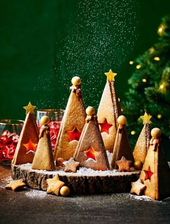 Spiced cardamom gingerbread Christmas forest