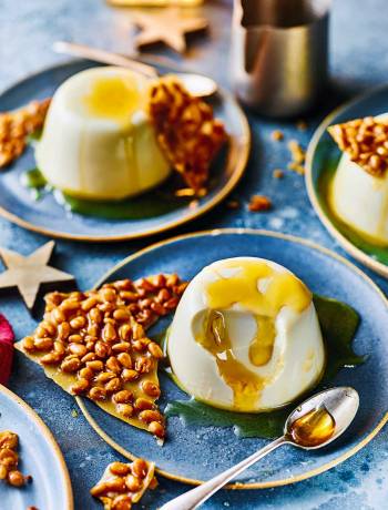 Pine honey panna cotta