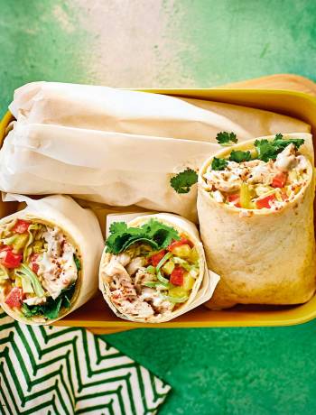 Tajín chicken and mango slaw wraps