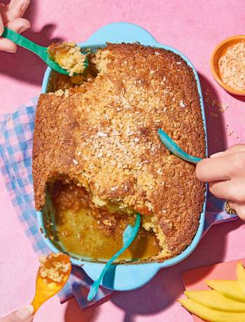 Coconut and caramel pudding
