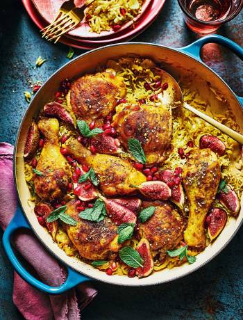 Zaatar chicken and fig baked rice