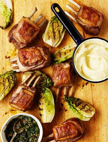 Rack of lamb with salsa verde