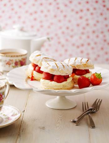 Strawberry and cream mille-feuilles
