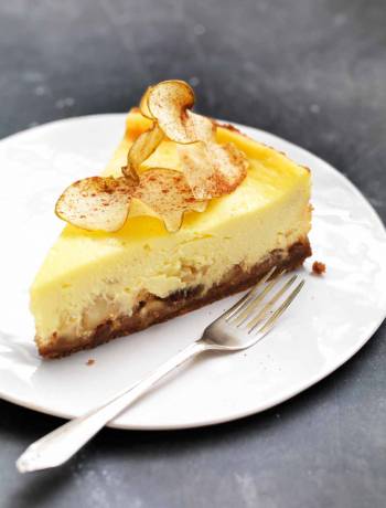 Baked Bramley apple cheesecake