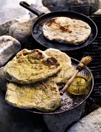 Potato and parsley flatbreads
