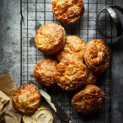 Cheese, chive and buttermilk scones