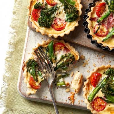 Tenderstem® and ham quiches