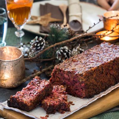 Roast beetroot and apple stuffing loaf