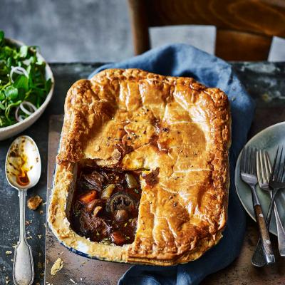 Beef and ale pie with pickled walnuts