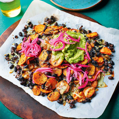 Air-fryer sweet potato nachos