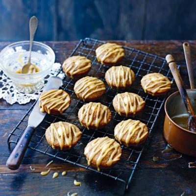 Coffee, cardamom and almond friands with toffee drizzle