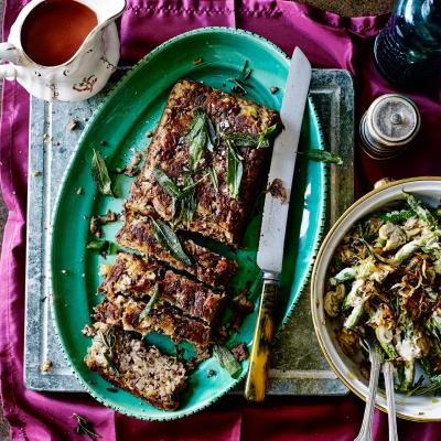 Savoury parsnip and pecan slice