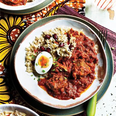 Waakye lamb stew