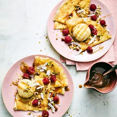 Coconut maple toffee sauce for pancakes
