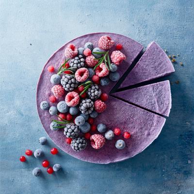 Frozen berry and coconut ‘cheesecake’