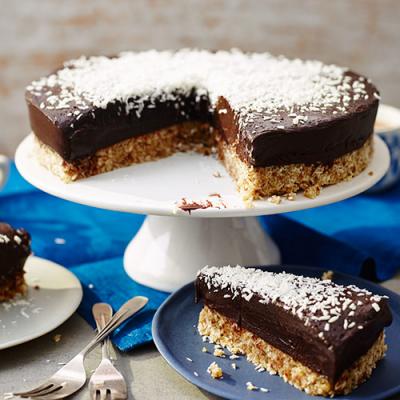 Raw choco-nut tart