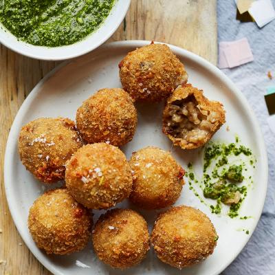 Porcini mushroom arancini