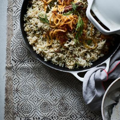 Keema and dill pulao