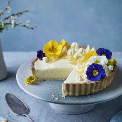 Lemon and cardamom chiffon pie with coconut pastry