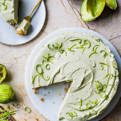 Avocado and lime cheesecake