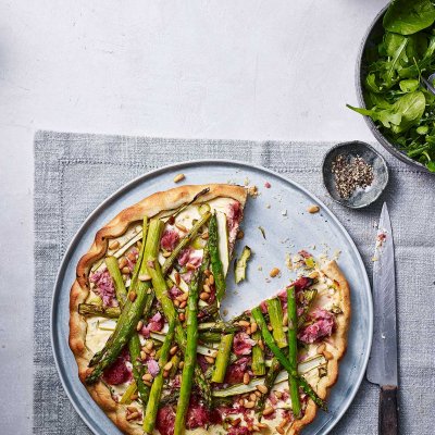 Asparagus and ham tart