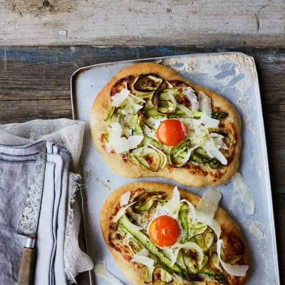 Asparagus flatbreads