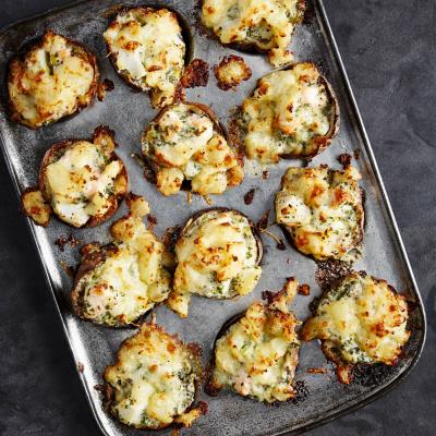 Fish pie potato skins