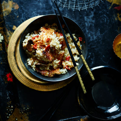 Scorched mushroom and ginger rice