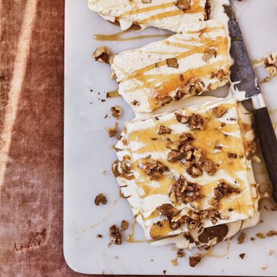 Walnut, sherry and honey semifreddo