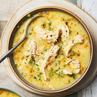 Classic Greek chicken soup