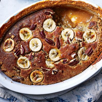 Banana and butterscotch self-saucing pudding