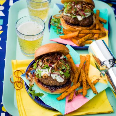 Blue cheese burger