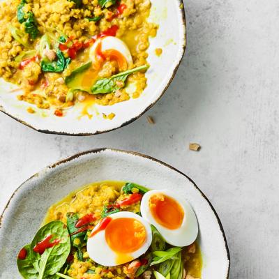 Spinach and cashew dhal
