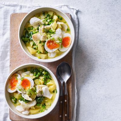 Curried smoked haddock chowder
