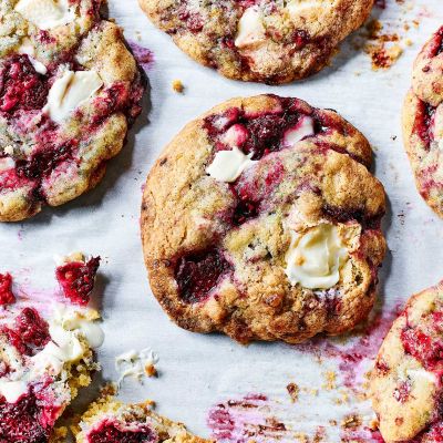 Raspberry ripple cookies