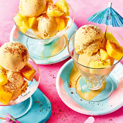 Tropical fruit ice cream
